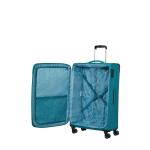 American Tourister Pulsonic - Spinner L, Erweiterbar Koffer, 81 cm, 113/122 L, Türkis (Stone Teal)