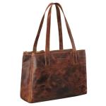 'Blossom' Leren Shopper Tas Dames Handtas Elegante Damestas Schoudertas Tote Bag Dames Tas voor Reizen Shopping Echtleer, Kleur:prestige - bruin