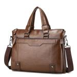 CHDWEY Umhängetaschen für Herren Hohe Kapazität schwarzer männlicher Messenger Bag Männer Aktentasche for Dokument Laptop Computer Handtasche A4 14 Zoll Computertasche(Khaki)