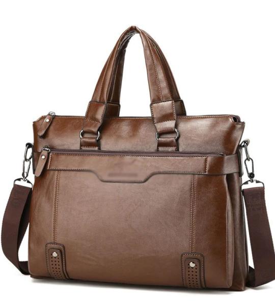 CHDWEY Umhängetaschen für Herren Hohe Kapazität schwarzer männlicher Messenger Bag Männer Aktentasche for Dokument Laptop Computer Handtasche A4 14 Zoll Computertasche(Khaki)