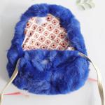 Meisjes kleine tas van pluche, Pluche Kleine Tas, Schoudertas voor kleine meisjes，voor Kinderen 1-3 Jaar, Opbergruimte Sleutels, Tissues, Maskers, Kaarten (Blauw)