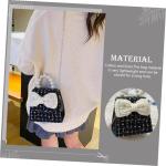 COLLBATH Schoudercredit zwarte ketting enkele kleine kinderen bloemen voor portemonnees kinderen strik kleine schattige strik mini kaarten baby meisjes handtas tassen prinses gesch