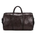 CHDWEY Umhängetaschen für Herren Männer Handtasche Große Kapazität Outdoor for Reisen Frauen Weiche PU-Leder Duffelbeutel Mode Lässige Sport Fitness Umhängetasche(Coffee)