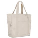 Smilla Strandtas met ritssluiting voor dames en heren, gezinsvakantie, sport, zwemmen, boodschappentas van gerecycled PET, waterafstotend, Zand, Eén maat