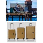 HAUPTSTADTKOFFER Midden grote harde koffer, TSA, 4 wielen, check-in bagage met 8 cm volumevergroting, 77 cm, 130 liter, grafiet, herfst goud, kofferset
