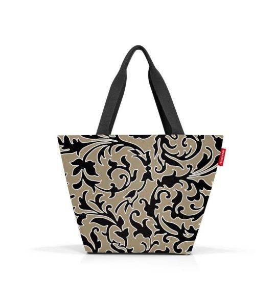 Shopper ruime boodschappentas en elegante handtas in een van waterafstotend materiaal, barok marmer, Medium
