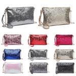 Dames fashion pailletten tas mini clutch kleine dames kettingtas schoudertas voor bruiloften, dates en verschillende gelegenheden, goud