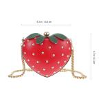 VALICLUD Dameshandtas 1 stuk aardbei tas schoudertas aardbei aardbeienportemonnee mini draagtas muntenschoudertas voor kinderen fruit aardbei geschenkzakje peuter PU mini-tas