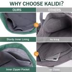 Dameshandtas, canvas, shopper, schoudertas, casual, groot, voor school, werk, dagelijks gebruik, winkelen, Lichtgroen-2