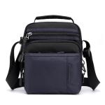 CHDWEY Umhängetaschen für Herren Modische Mehrtasche Nylon Umhängetasche Männer wasserdichte Patchwork Reißverschluss Weiche Crossbody Tasche Vielseitige Reisen Schwarze Handt