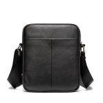 CHDWEY Umhängetaschen für Herren Mode Männer Umhängetasche for Männer Echtes Leder Handtasche Kleine Männliche Messenger Messenger Kleine Telefon Crossbody Taschen(Black)
