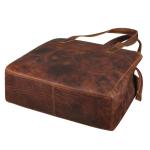 'Blossom' Leren Shopper Tas Dames Handtas Elegante Damestas Schoudertas Tote Bag Dames Tas voor Reizen Shopping Echtleer, Kleur:prestige - bruin