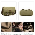 FANDARE Canvas Messenger Bag Schoudertas 7,9 inch iPad Tas Schoudertas Unisex Canvas Tas Werktas voor Mannen en Vrouwen, Heren/Dames Reizen Schoudertas
