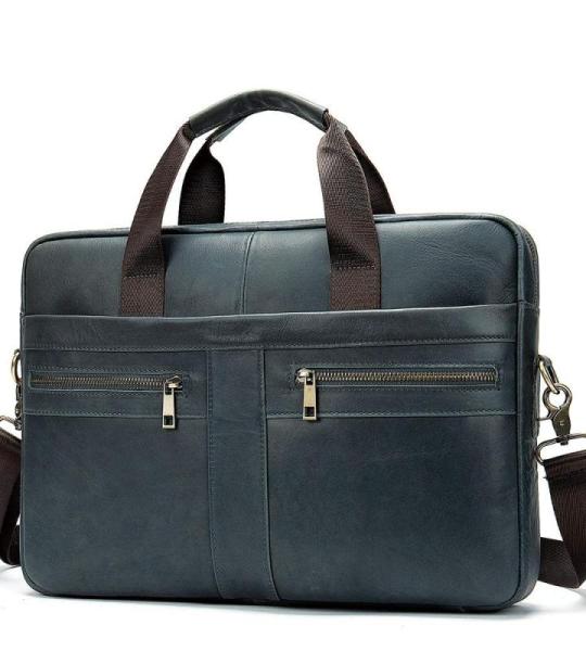 CHDWEY Umhängetaschen für Herren Business-Männer-Aktenkoffer-Leder-Mann-Tasche große Kapazität Herrenhandtaschen-Umhängetasche(Grijs)