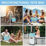 Strandtas voor dames met ritssluiting, grote waterdichte reistassen met zakken, zomerschoudertas voor meisjes, overnachtingstas voor vakantie, winkelen, reizen, splitsen ontwerp, #
