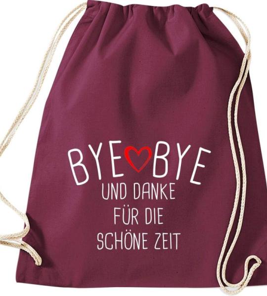 Shirtinstyle Gymtas, bye bye en dank voor de mooie tijd, opvoeder, leraar, leraren, gymtas, tas, schooltas, kleuterschool