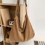 Schoudertas voor dames, grote shopper, tote bag, schoudertas, casual crossbody tas met verstelbare schouderriem, voor school, kantoor, werk, reizen, uitstapjes, winkelen, bruin