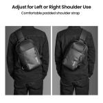 mannen schoudertas voor 2024 11 inch iPad Pro M4, 11 inch iPad Air M2, minimale enkele riem sling tas kleine daypack voor dagelijks gebruik, mini formaat