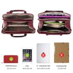 - Dames Bugatti Handtas Draagtas - Shopper Tote PU Leer Schoudertas - Veel Zakken Vakken Rits Crossbodytas - Vrouwen Meisje Tassen - Mode Stad Werk - Rood
