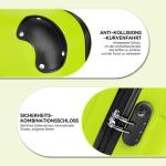BEIBYE Koffer met harde schaal, trolley, rolkoffer, reiskoffer, veiligheid, cijferslot, dubbele wielen, ABS-materiaal, handbagage, 4 wielen, M-L-XL-set, groen