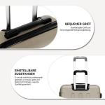 BEIBYE Reiskoffer met dubbele wieltjes, trolley, hard shell, maten XL-L-M, keuze uit 14 kleuren, beige