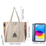 Draagtas, Dames, Boodschappentas, Schoudertas Stoffen Tas, Katoenen Tas, Jute Tas, Met Vintage Print, Canvas Tote Bag om te winkelen School