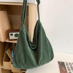 Schoudertas voor dames, grote shopper, tote bag, schoudertas, casual crossbody tas met verstelbare schouderriem, voor school, kantoor, werk, reizen, uitstapjes, winkelen, groen