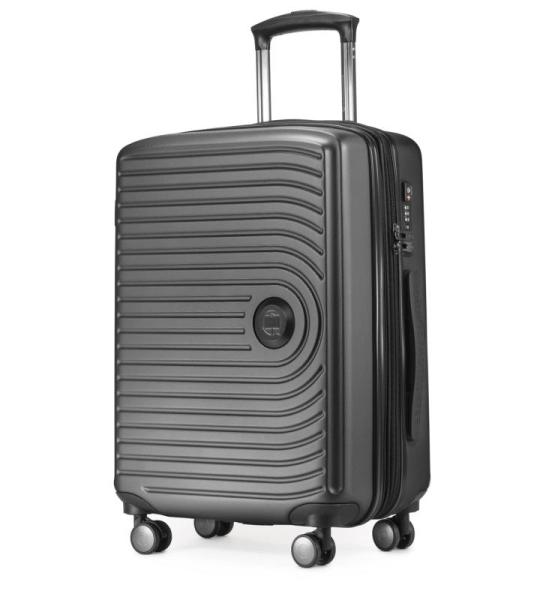 HAUPTSTADTKOFFER Midden grote harde koffer, TSA, 4 wielen, check-in bagage met 8 cm volumevergroting, 77 cm, 130 liter, grafiet, Grafito., koffer