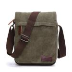 voor heren, canvas schoudertas, Tabletzak, schooltas, voor school en werk(M-Groen)