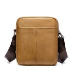 CHDWEY Umhängetaschen für Herren Mode Männer Umhängetasche for Männer Echtes Leder Handtasche Kleine Männliche Messenger Messenger Kleine Telefon Crossbody Taschen(Bruin)