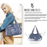 Ruime Mode Hobo Dames Handtassen Dames Portemonnee Satchel Schoudertassen Tote Gewassen Lederen Tas, Blauw, Eén maat