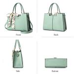Ruime Mode Womens Totes Handtas Satchel Schoudertas Lichtgewicht Top Handvat Tas PU Lederen Crossbody Tas, Kaki