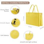 Canvas Dote Bag, grote schoudertas, shoppertas, crossbody tas, reistas, handtas, alles met brede riem, geel, Large