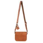 Vintage schoudertas Lisbon, kleine schoudertas van leer voor dames, bruin