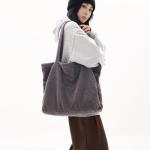 Uniseks schoudertas voor dames, tote bag, corduroy tas, grote schoudertas, shopper, handtas, casual, crossbody tas voor school, universiteit, kantoor, werk, reizen, uitstapjes, win