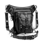 Waterdichte Motorfiets Tas Vrouwen Heuptas Fanny Packs Motorfiets Hip Drop Been Tassen Steampunk Holster Schoudertas Mannen PU Lederen Crossbody Tassen