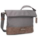 Olli OT6 Olli OT6 schoudertas voor dames, klassieke crossbody bag, waterafstotend, robuust, duurzaam, tweekleurig design, hoogwaardige afwerking, rock, 20/29 x 28 x 8 cm