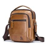 CHDWEY Umhängetaschen für Herren Männer Echtes Ledertasche Crossbody Taschen for Männer Messenger Bag Man Leder Umhängetaschen Männliche Handtaschen(Auburn)