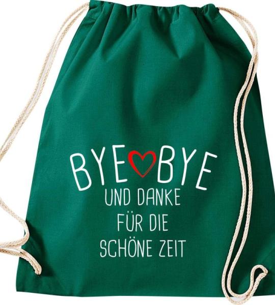 Shirtinstyle Gymtas, bye bye en dank voor de mooie tijd, opvoeder, leraar, leraren, gymtas, tas, schooltas, kleuterschool