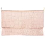 TruClothing.com Echt lederen clutch-schoudertas voor dames, metalen ketting, schoudertas met textuur