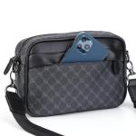 GSenhui Kleine schoudertas voor heren, leer, moderne tassen met brede schouderriem, crossbody tas met ritssluiting, voor zakelijk en dagelijks gebruik