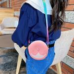 UnoSheng Schulterriemen Für Taschen Kurz Kinder-Umhängetasche, rund, Regenbogen-Druck, Mädchen, verstellbar, mehrfarbig, Umhängetasche für die Schule Objektiv Taschen 50 Mm