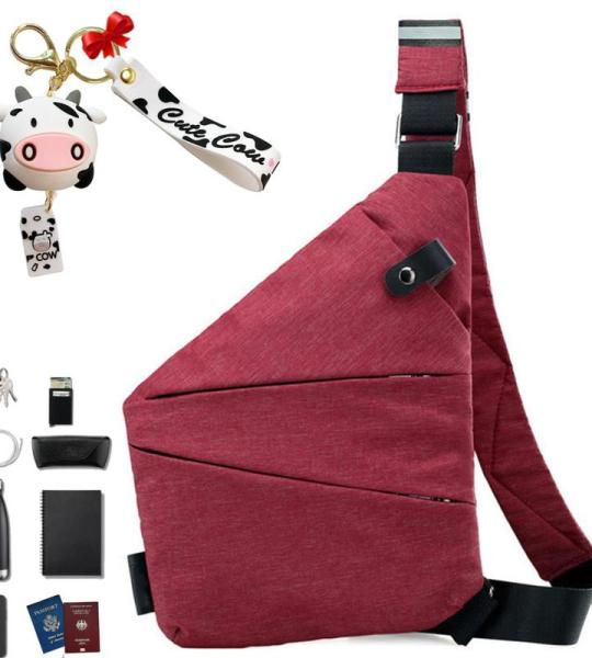 Gipfelfreund Anti-diefstal tas, Gipfelfreund Anti-diefstal schoudertas, borsttas, voor dames en heren