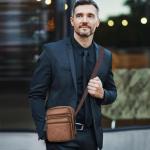 Heren Messenger Bag PU lederen Crossbody Pouch Handtassen Crossbody Bag Schoudertas Messenger Bags Grote Rugzak Crossbody Messenger Bag Cadeau voor mannen
