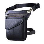 Waterdichte Motortas Echt Leer Mannen Multifunctioneel Ontwerp Casual Sling Schouder Messenger Bag Reizen Taille Riem Pack Drop Been Tas (Color2)