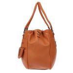 Grote schoudertas voor dames in lederlook, lichtblauw, 32 x 24 x 12 cm, Schoudertas