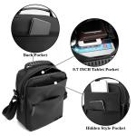 BAGZY Schoudertas, handtassen, schoudertas voor heren, 9,7 inch, tablettas, grote borsttas, werktas voor kantoor, universiteit, reizen