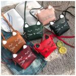 De handtas voor kleine meisjes, schattig, prinses, mini-tassen, schoudertas met kattenkruis, Glanzend zwart, Taille unique, Modern