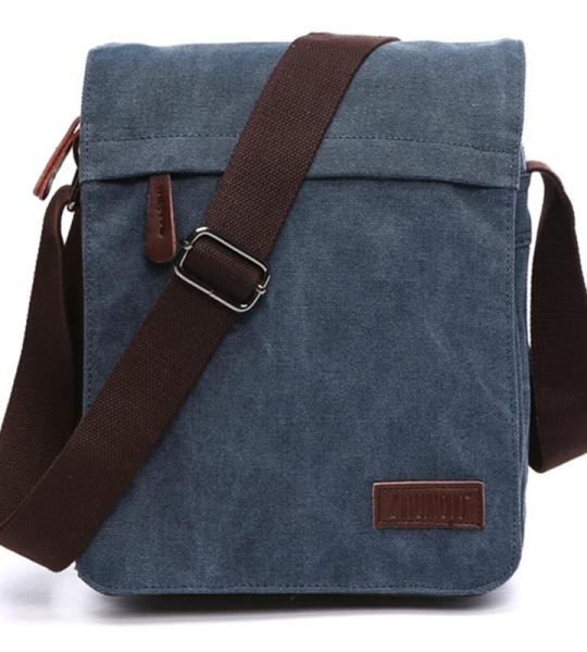 Outreo Heren-schoudertas, retro, schoudertas, vintage, aktetas, van canvas, boodschappentas, voor school, laptop, vrije tijd, beurs, handtas
