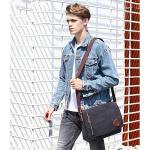 FANDARE Retro schoudertas canvas laptoprugzak voor 14 inch laptop koerierstas heren dames crossbody messenger bag reizen school universiteit werk multifunctionele schooltas